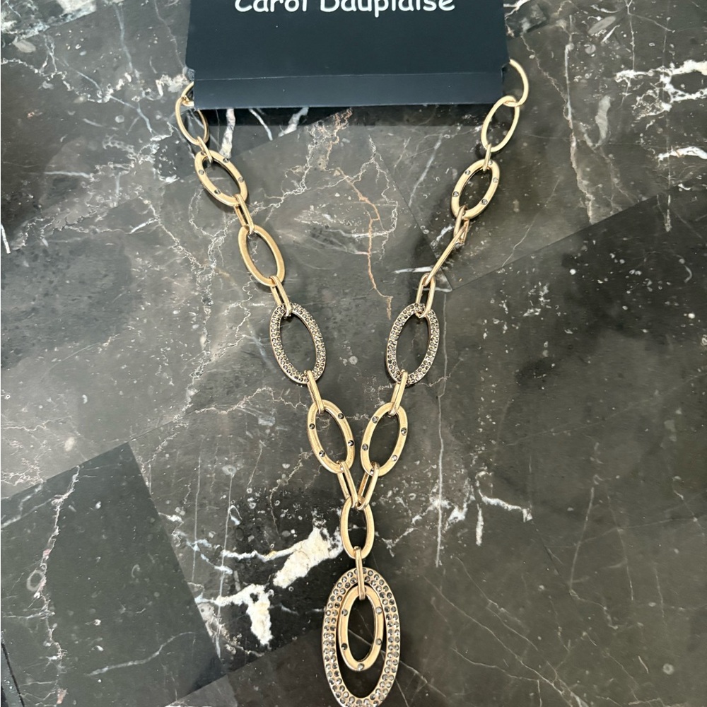 Gold Oval Link Necklace